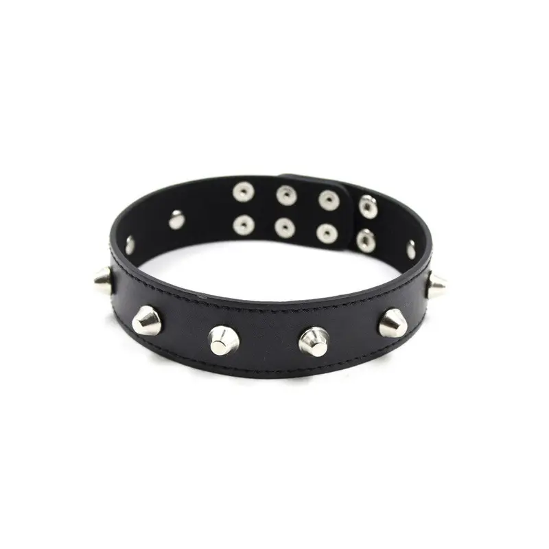 House Of Glass Spiked Faux Leather Fetish Collar