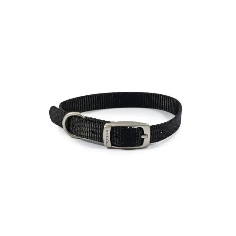 Ancol Viva Nylon Dog Collar - Black Size 5