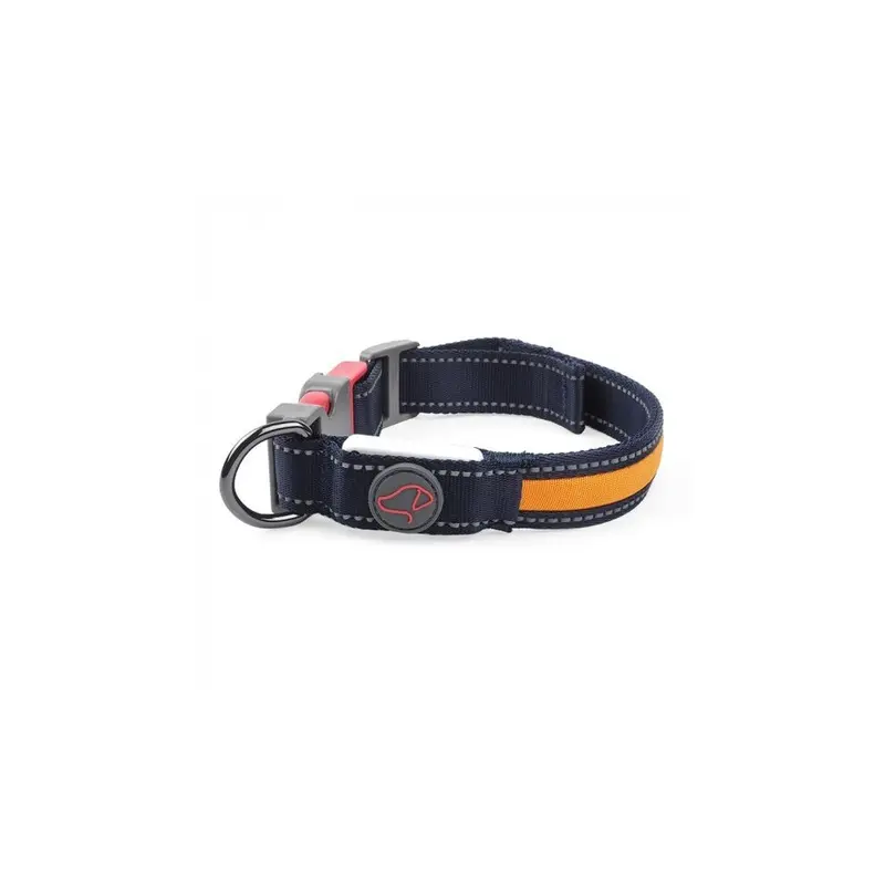 Zoon Black ) Flash & Go Rechargeable Night Visability Dog Collar Medium