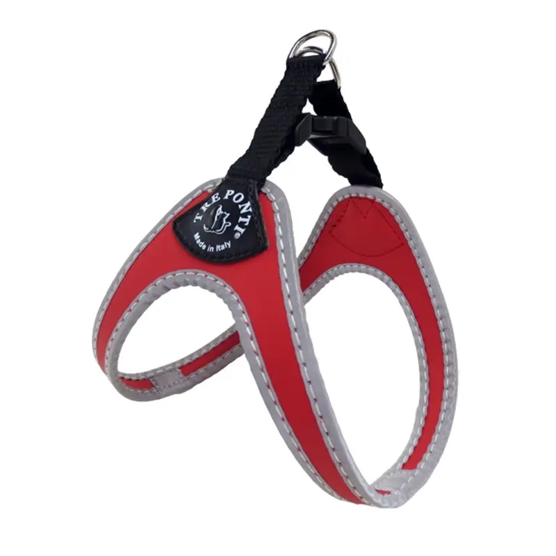 Tre Ponti Fibbia Small Dog Harness, 3 cm, Red