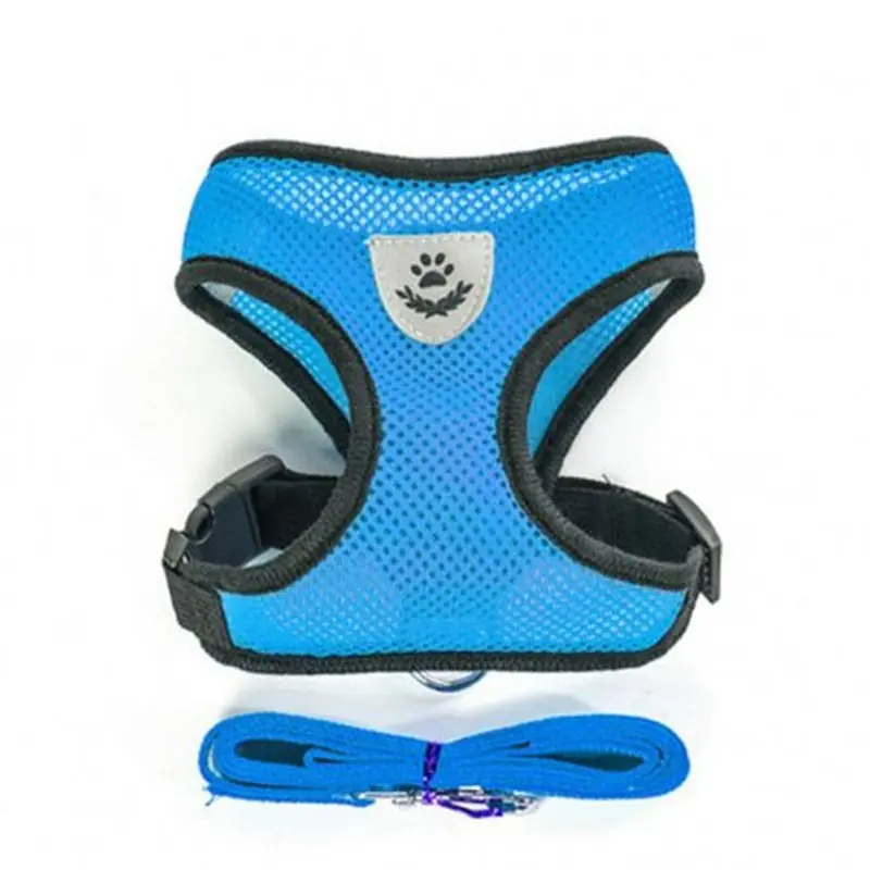 Blue (L, ) Pet Leash & Harness For Cats & Dogs