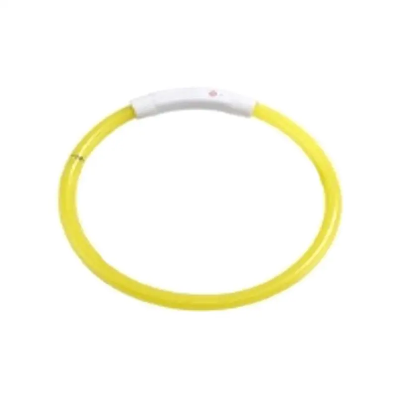 Yellow Dog Collar Detachable Glowing Usb Charging Luminous Leash