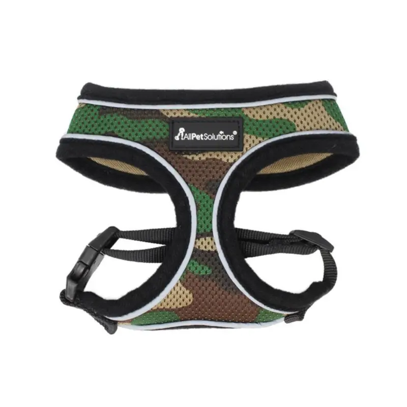 Allpetsolutions Multicoloured ) Dog Harness With Reflective Strip In Camo S/M Small