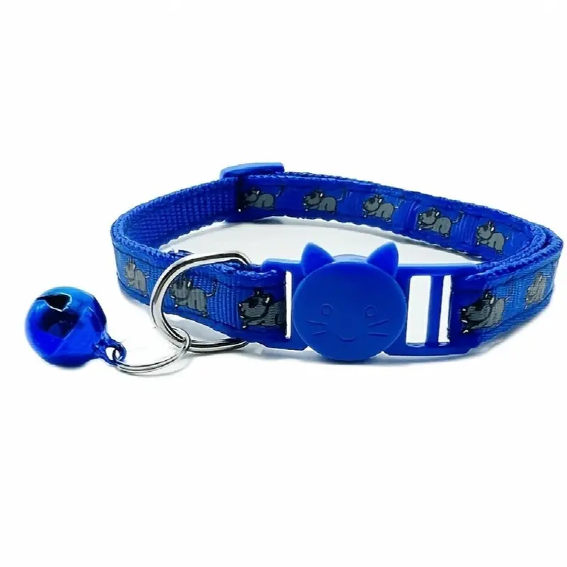 Blue Pet Collar Adjustable Dog Collar Print Dog Collar Pet Products