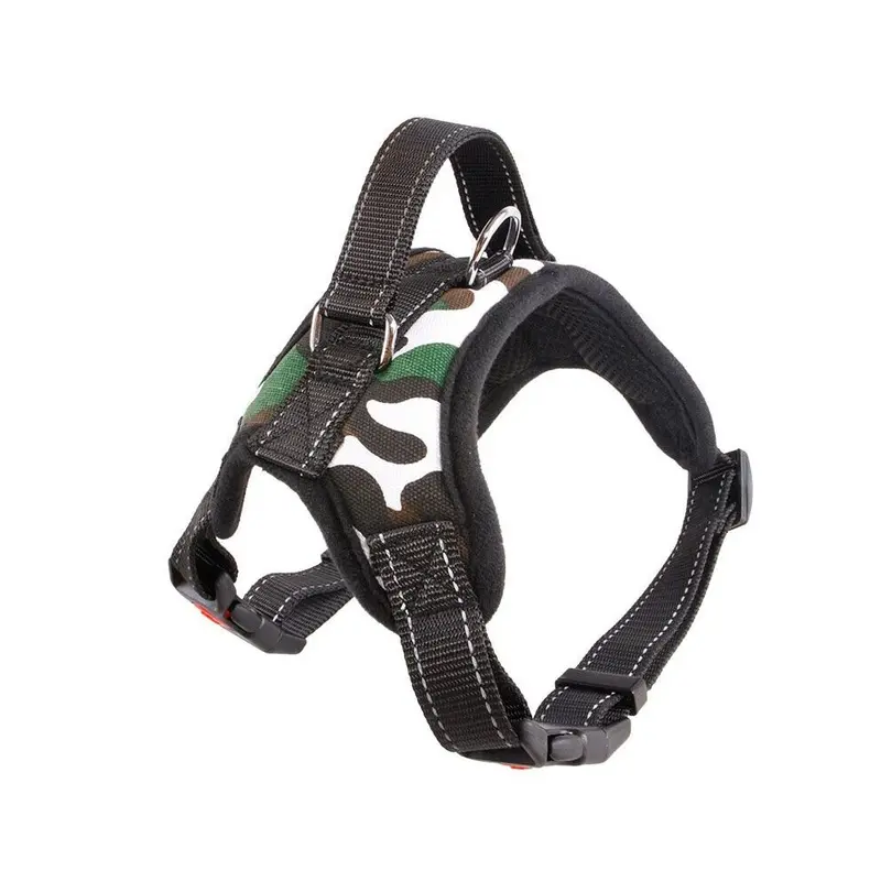 Multicoloured (Camouflauge) No Pull Adjustable Harness Leash Dog Pet Vest