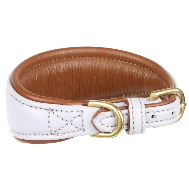 Digby & Fox Purple (S - Neckline: 25Cm-28Cm, Lilac) Leather Padded Greyhound Dog Collar
