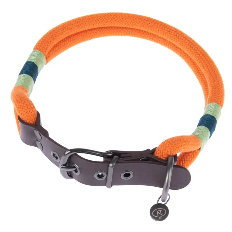 Nomad Tales Spirit Collar - Tangerine - Size Xs: 30 - 36 Cm Neck Circumference, 30Mm Width