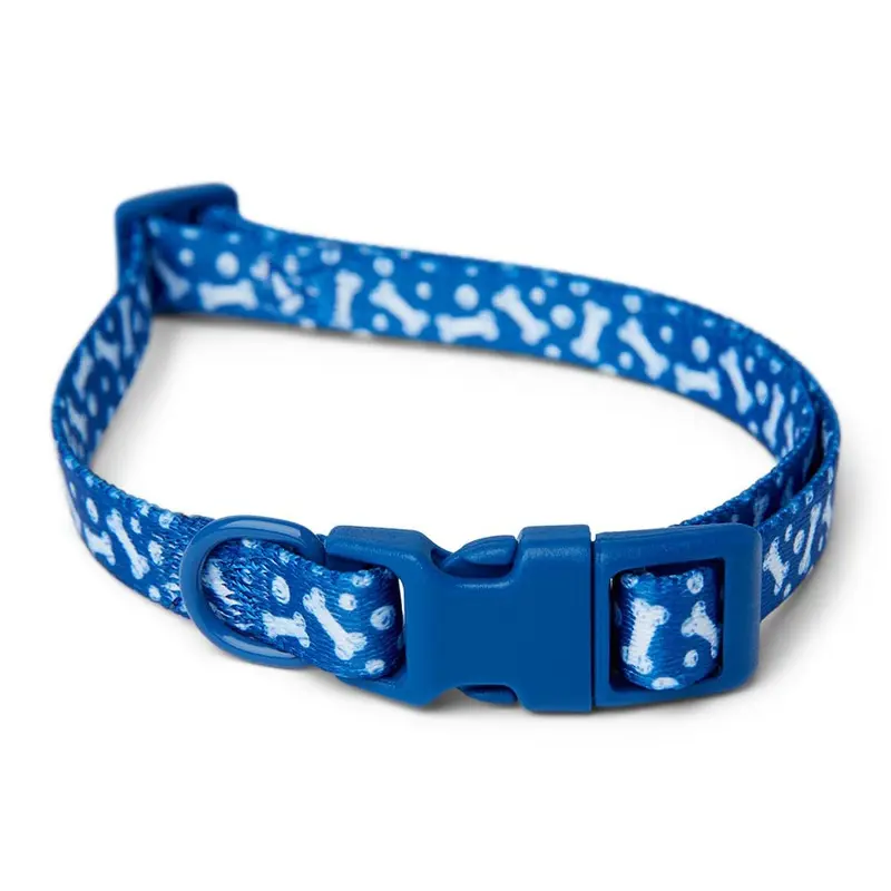 Pets At Home Bone Chalk Print Dog Collar Black X Small-Small