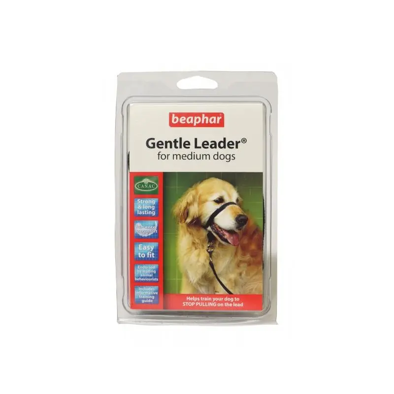 Beaphar Gentle Leader Dog Head Collar - Black Medium