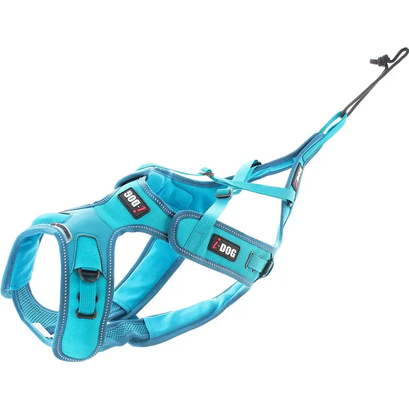 I-Dog Bleu Adjustable Dog Harness X-Back Phoenix Alm Medium