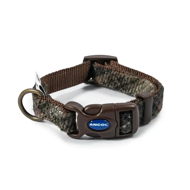 Ancol Unisex Brown Heritage Collection Adjustable Collar - Check 20-30Cm
