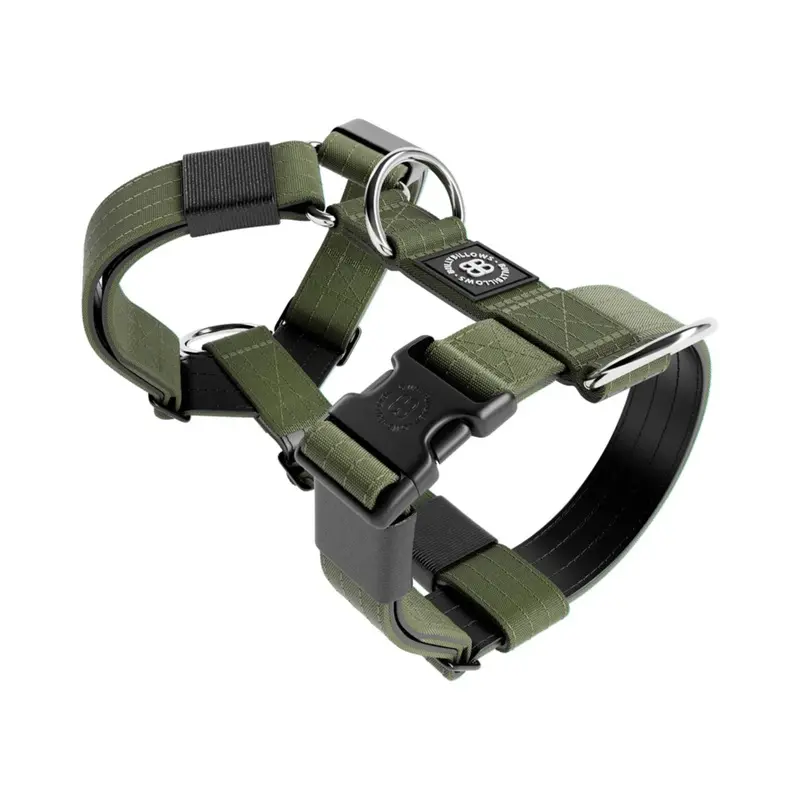 Bullybillows Unisex Green Tri-Harness - Khaki C