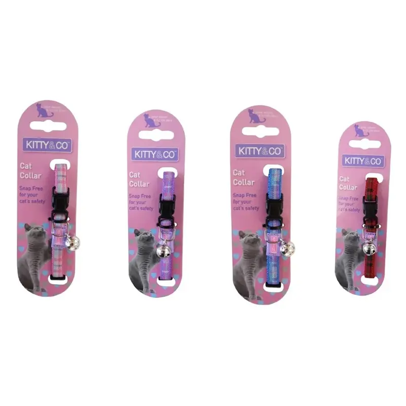 Hemmo & Co Unisex Pink Hemmo And Co Tartan Cat Collar