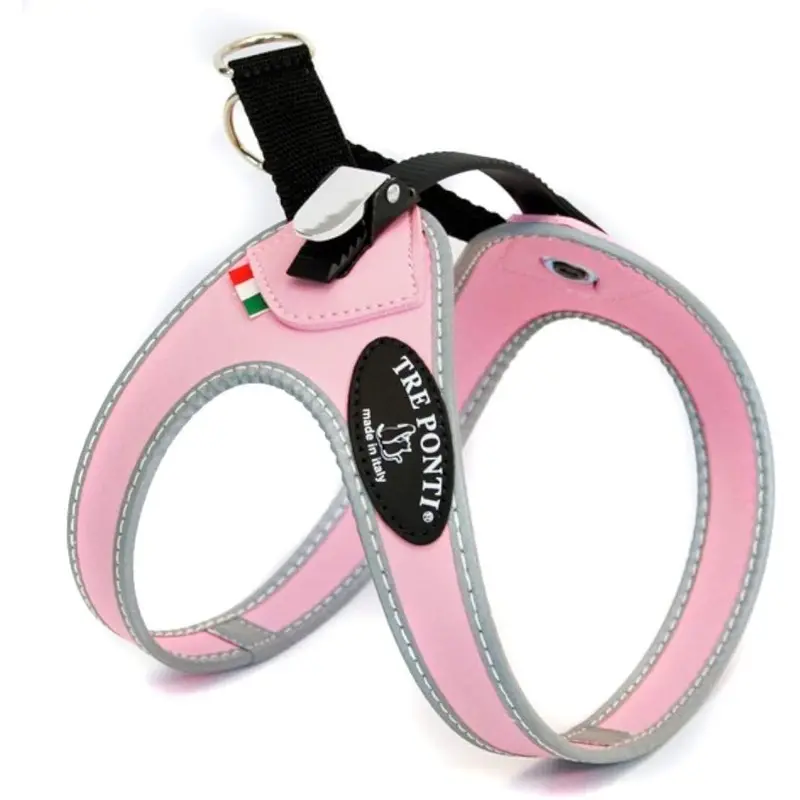 Tre Ponti Secondo Rachete Buckle Dog Harness - Pink Small