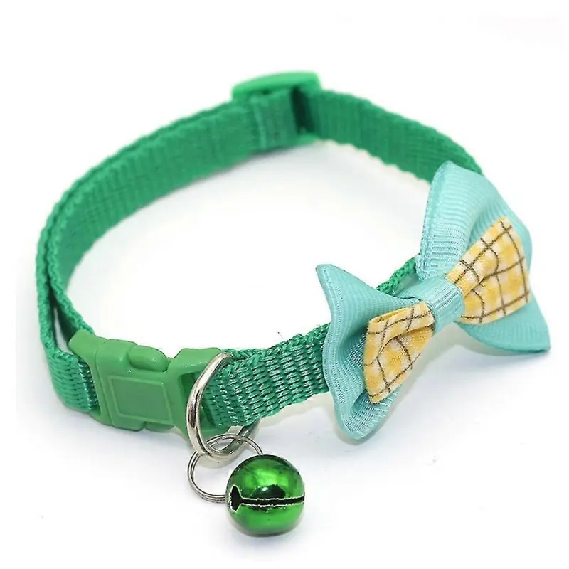 Spiez (As Show, One Size) Collar Pvc+Pp Bow Pet Cat Lovely Fashionable