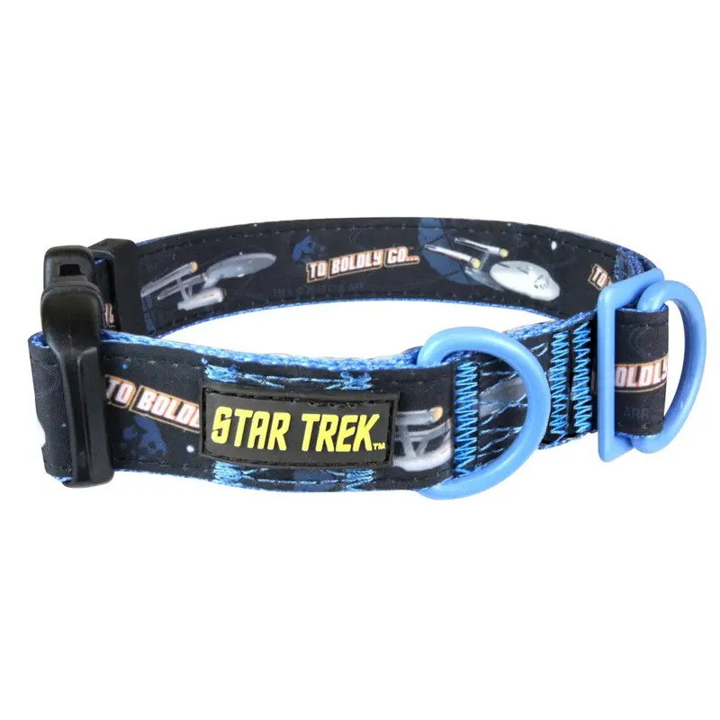 New Star Trek Dog Collar Enterprise - Boldly Go Where No Other Dog H Small