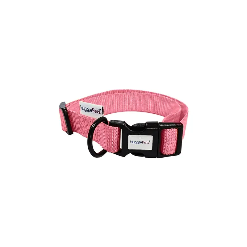 Hugglepets Pink , ) Adjustable Snappy Dog Collar Large