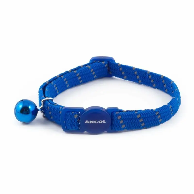 Ancol Blue Safety Elastic Cat Collar Softweave