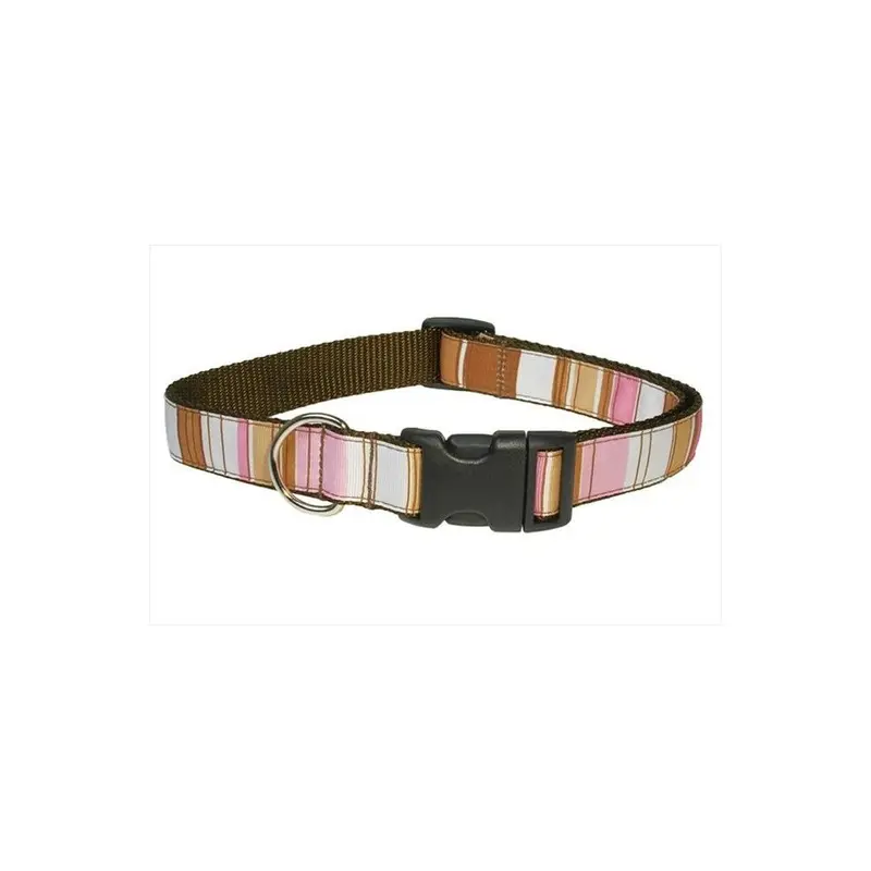 Fly Free Zone,Inc. Brown Stripe-Multi4-C Stripe Dog Collar, - Large