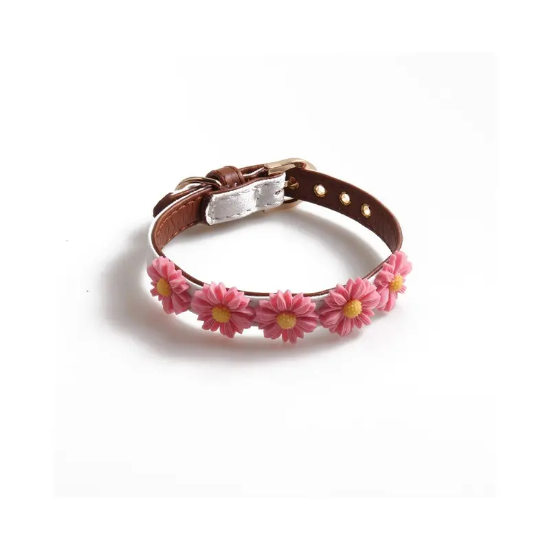 (StyleM) New Collar Pet Daisy Flower Element Multicolor Selection Can Adjusted Be