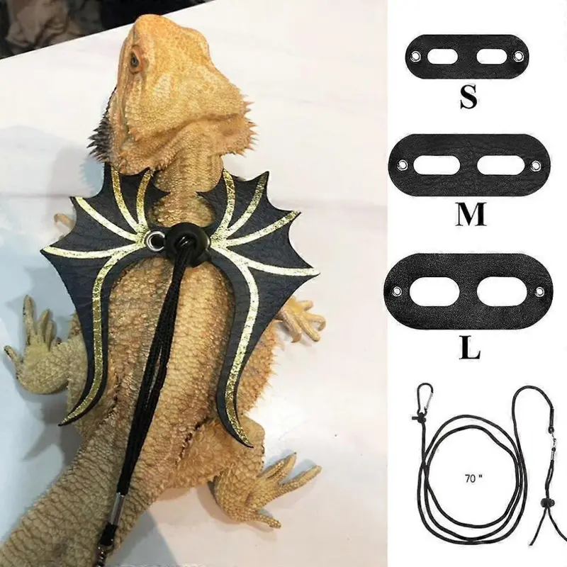 3 Pack Bearded Dragon Lizard Leash Harness Size 3