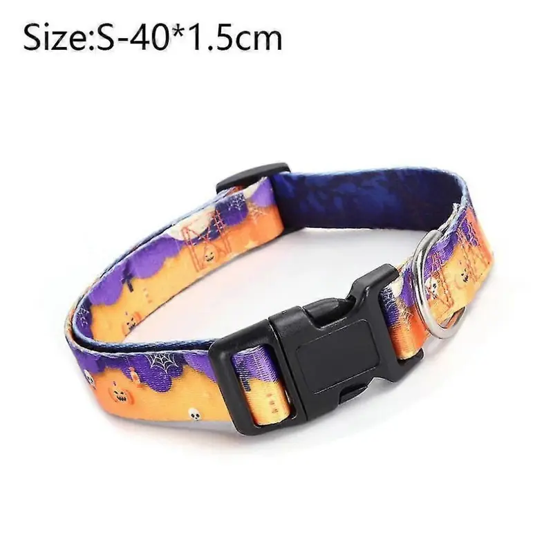 Hiigyl (S With Leashes, One ) Halloween Pet Collar Leashes Adjustable For, And Dogs Small