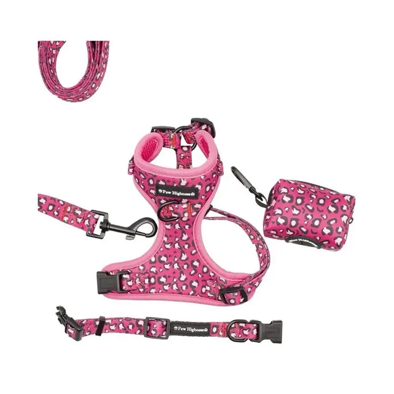 Not,Specified (Grey Polkadot, Dog/Cat Harness, Collar, Lead And Poop Bag Medium