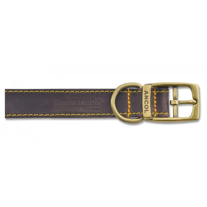 Ancol Timberwolf Leather Collar - 16Mm 20-26Cm Blue