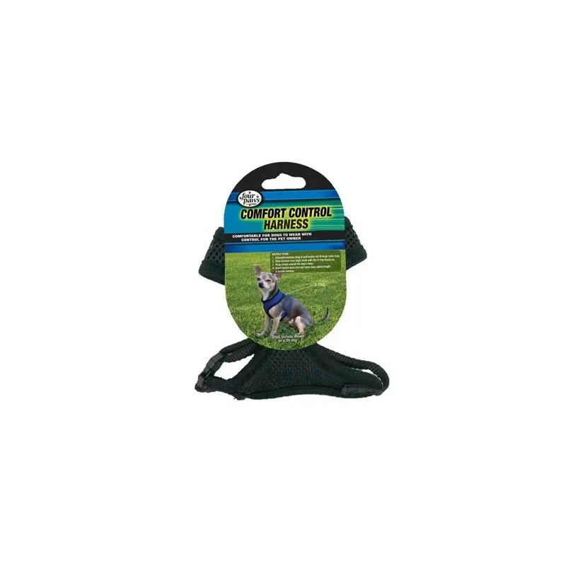 Black ) Four Paws Comfort Control Harness For Dog, Large