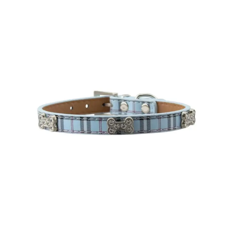 Keshen 3Pcs Pu Leather With Bone Designs Pet Dog Collar Pet Products Size 3