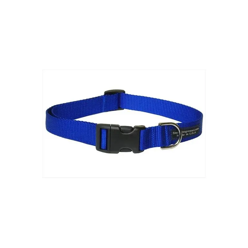 Fly Free Zone,Inc. Blue Nylon Webbing Dog Collar, - Large