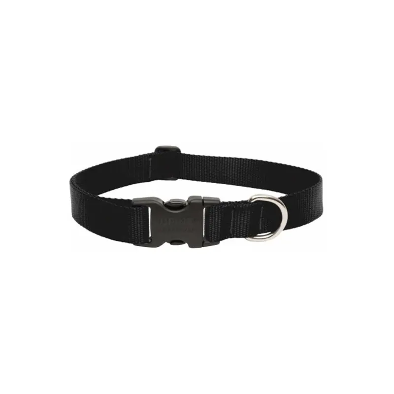 Beloved Black 1In. X 12In.-20In. Adjustable Collar For & Dogs 27552 Medium