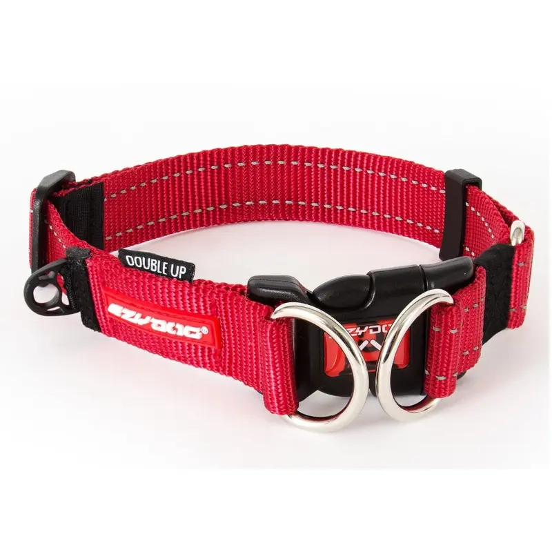 New Ezydog Double Up Premium Nylon Dog Collar With Reflective Stitching 8.07203E+11
