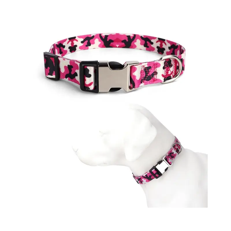Paktoo Not,Specified (#9, M 32~50Cm) Adjustable Print Color Webbing Engraved Dog Collar