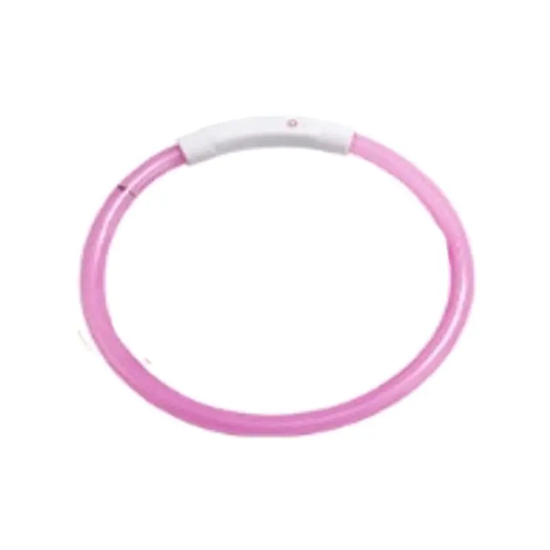 Pink Dog Collar Detachable Glowing Usb Charging Luminous Leash
