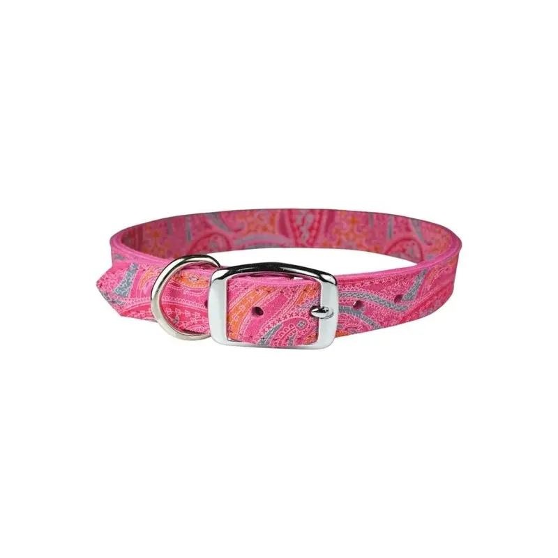 Catlady Pink X 12 In. Paisley Dog Collar, Size 0.5
