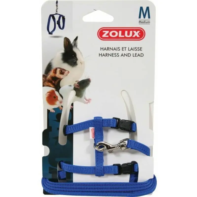 Zolux Bleu Casual Rodent Harness And Leash Kit Small