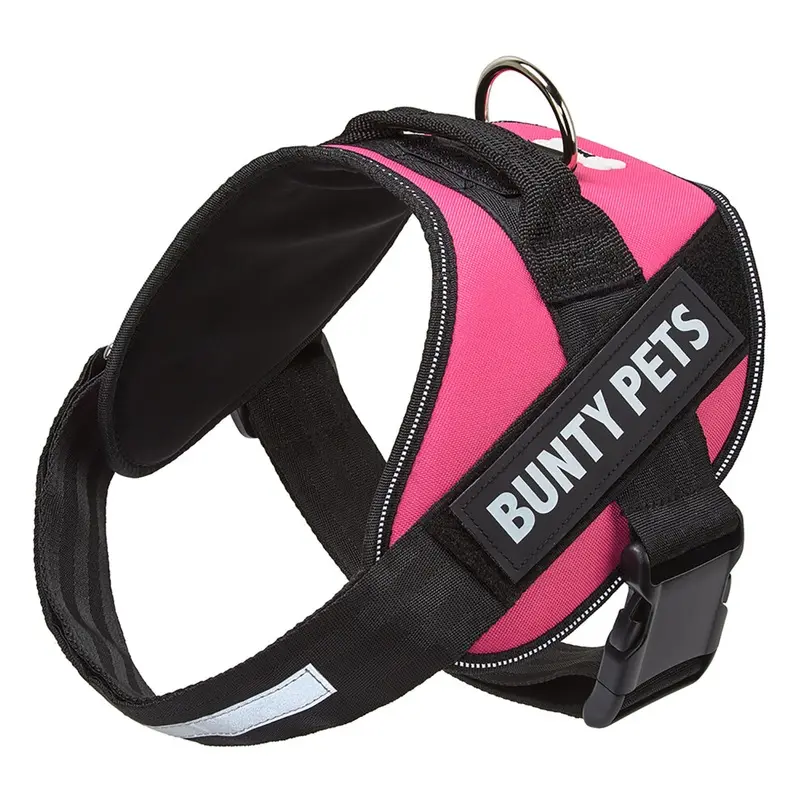 Bunty Pink , ) No Pull Dog Harness, Adjustable Fit, Back Handle Large