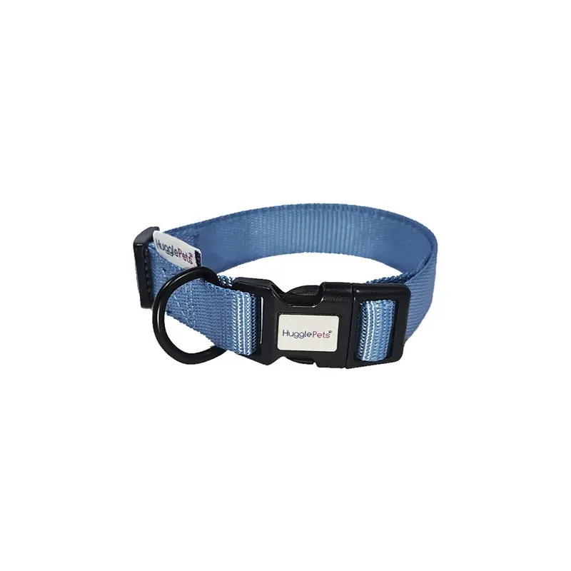 Hugglepets Blue , ) Adjustable Snappy Dog Collar Large