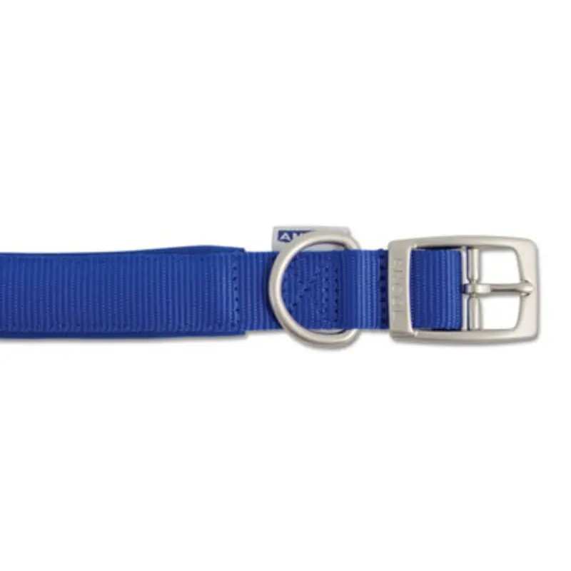 Ancol Blue Heritage Nylon Padded Collar, Size 5