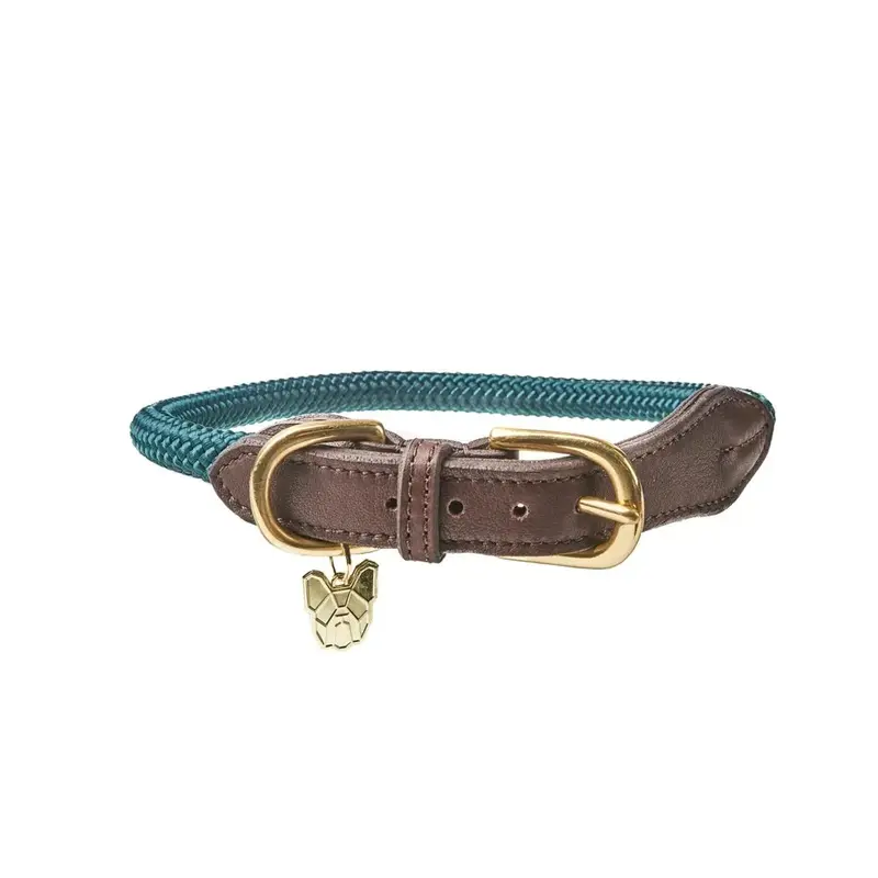 Digby & Fox Unisex Green Digby And Fox Fine Rope Collar Medium