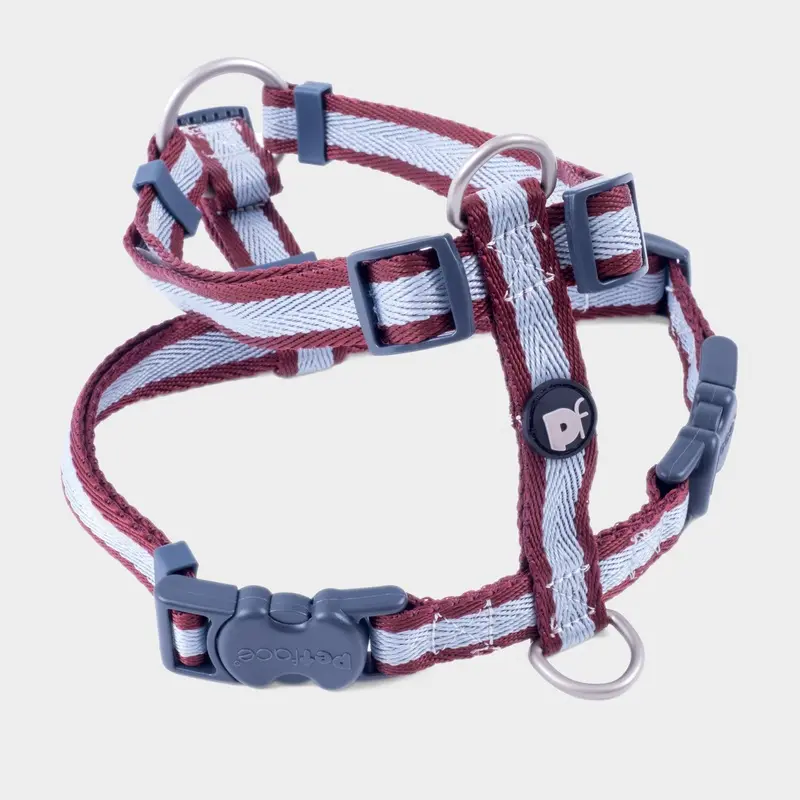 Petface Unisex Stripe Dog Harness Red Small
