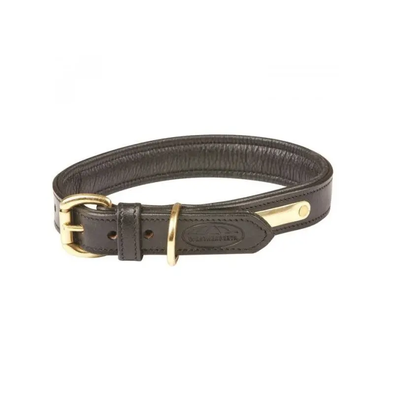 Weatherbeeta Padded Leather Dog Collar - Black Small