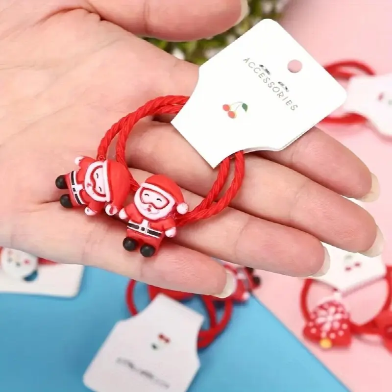 Christmas Rubber Band Santa Claus Elk Snowman Bell Christmas Tree Christmas Gift
