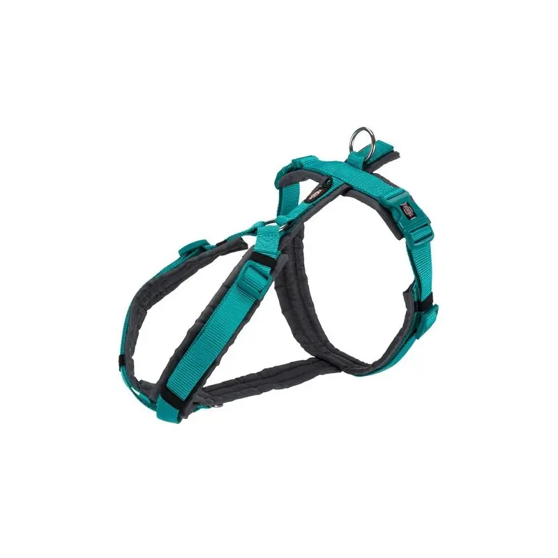 New Trixie Premium Trekking Y Shaped Dog Harness - Ocean/Graphite, Extra Large