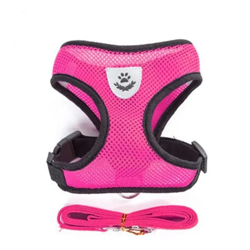 New (Xl, Rose ) Pet Leash & Harness For Cats & Dogs Red