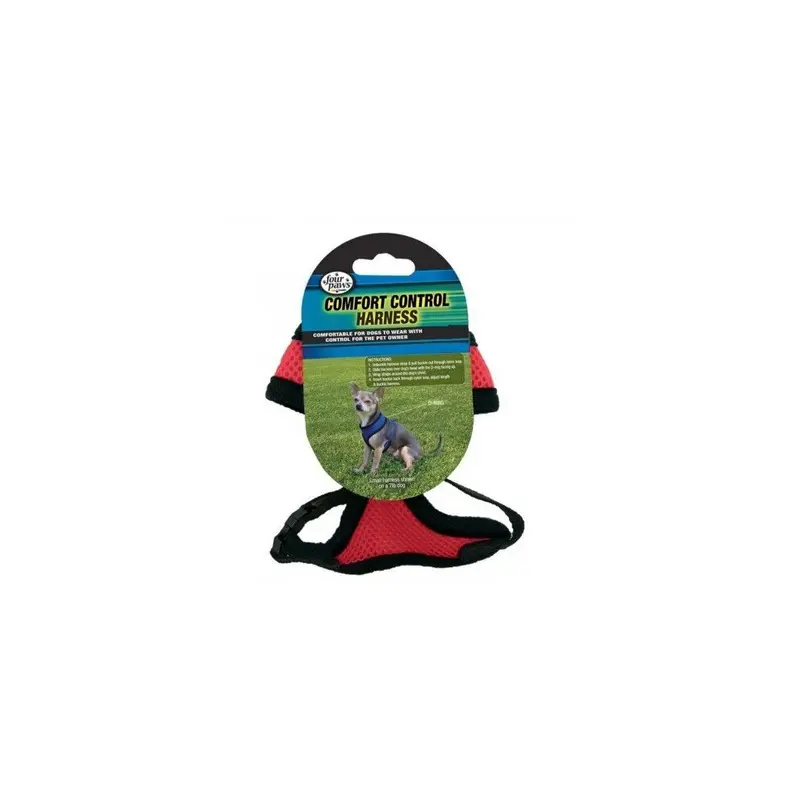 Red ) Four Paws Comfort Control Harness For Dog, Medium