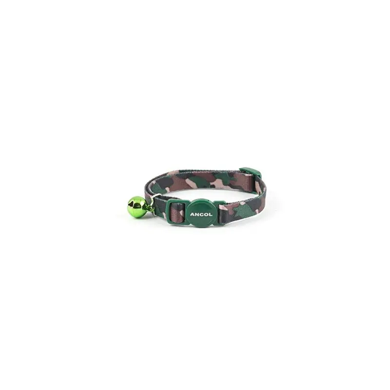 Ancol Green Camouflage Cat Collar With Safety Buckle
