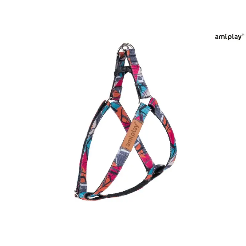 Black Amiplay Adventure Adjustable Dog Collar - Abstraction