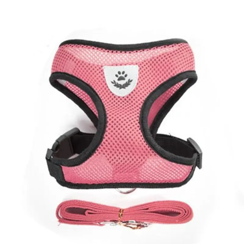 New (Xl, ) Pet Leash & Harness For Cats & Dogs Pink